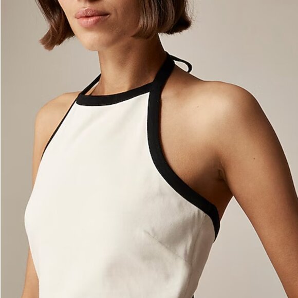 J. Crew Mariner cloth halter top with contrast trim - Picture 4 of 6